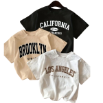 3pcsSet Casual Minimalist Retro American Style English Text Graphic Cropped Bodysuit, Women Summer