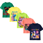 KIDS MULTICOLOR HALF SLEEVE TSHIRT PACK OF 5